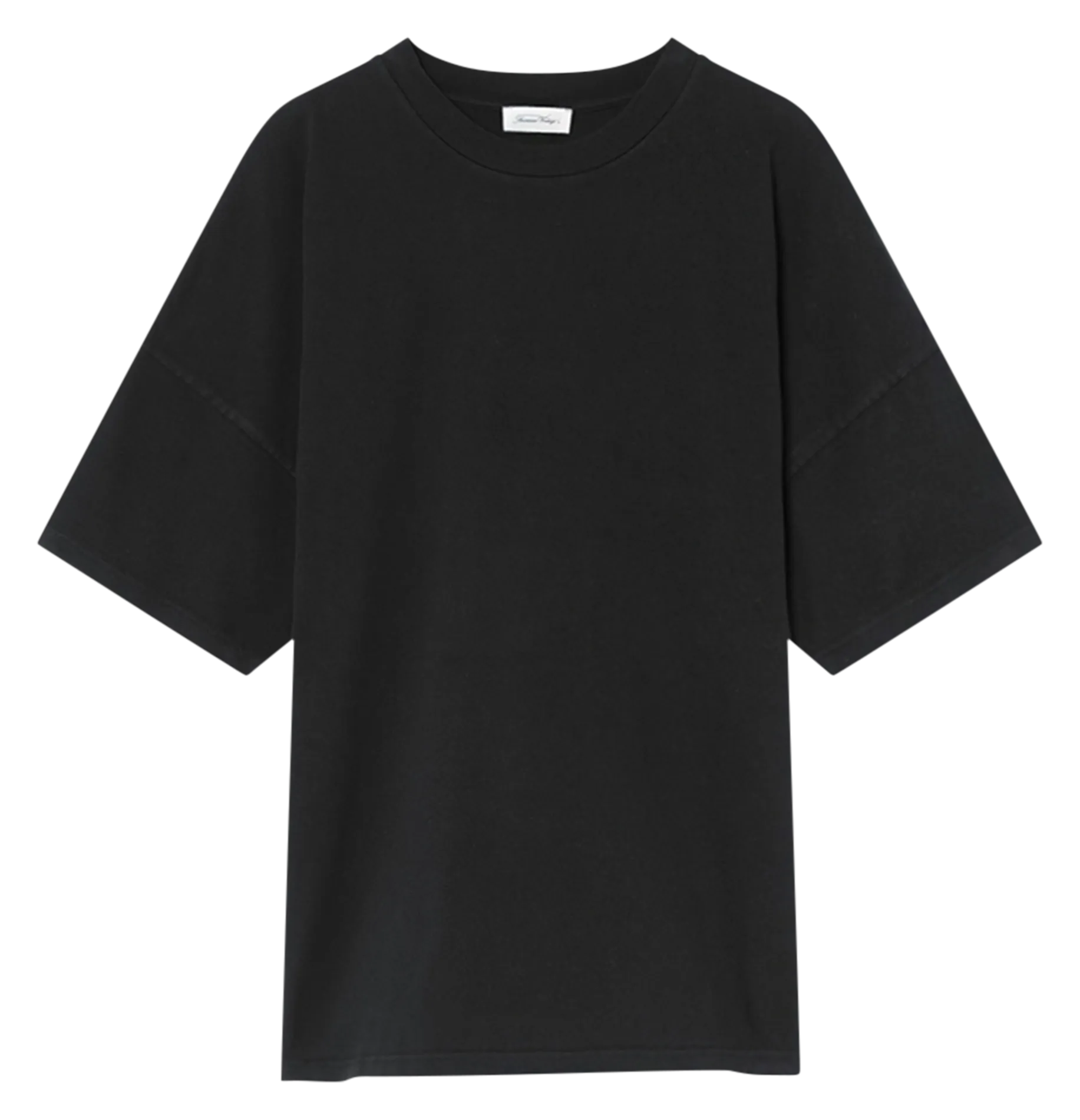 AMERICAN VINTAGE FIZVALLEY - Camiseta regular fit de algodón con cuello redondo en negro