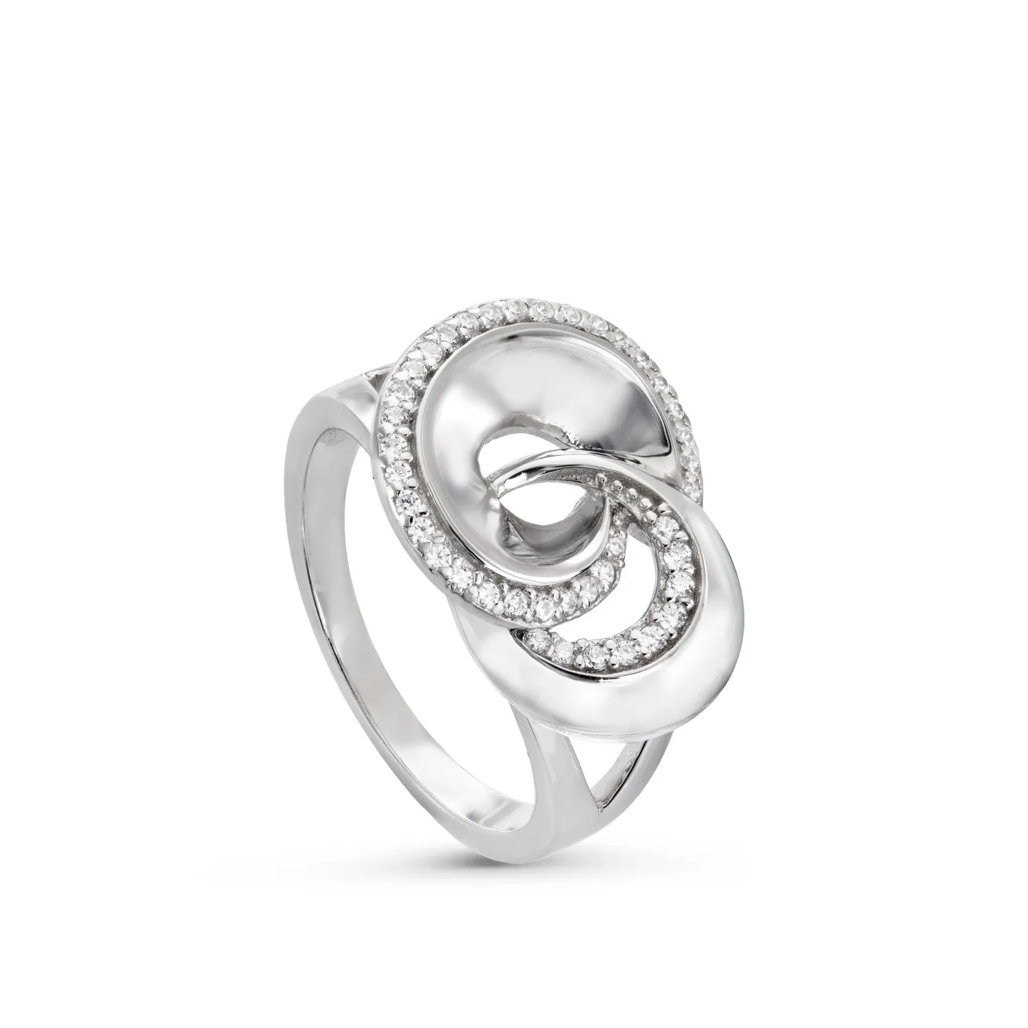 Anillos circonitas diseo doble carril y circonitas