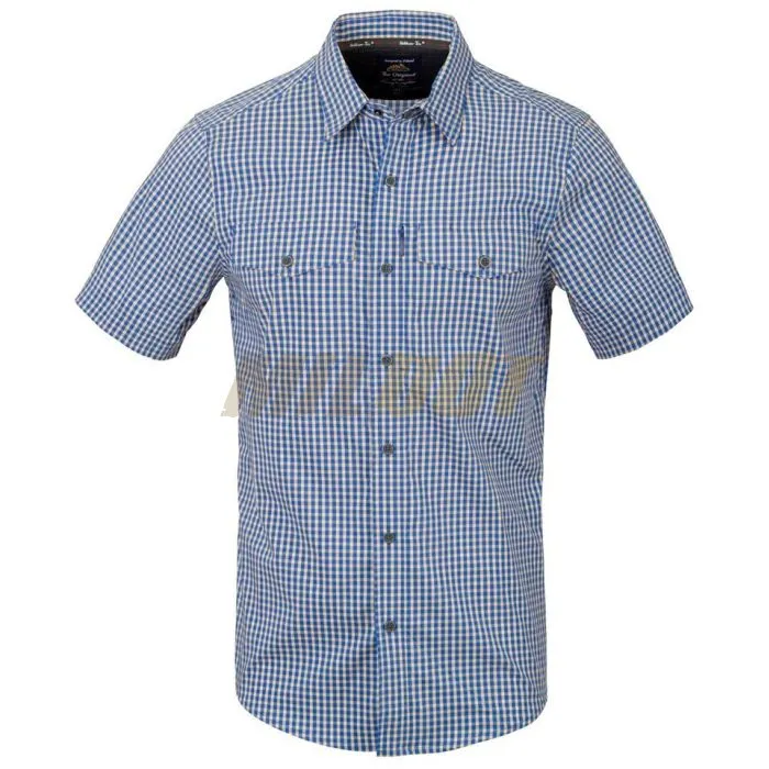 Camisa manga corta HELIKON-TEX Covert Concealed Carry cuadros azules