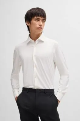 Camisa slim fit de punto elástico técnico