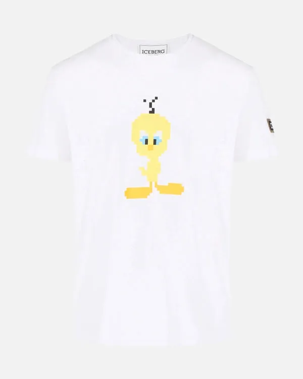 CAMISETA TWEETY LOGO BLANCA