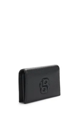 Cartera pequeña granulada con monograma Double B