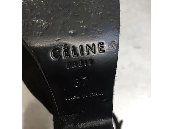 Céline CELINE Sandalias T.UE 37 ante Negro 