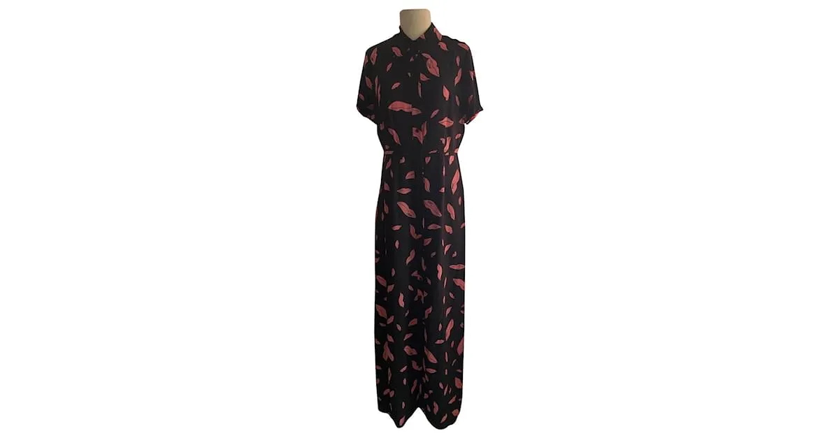 Diane Von Furstenberg Vestidos Negro Rosa 