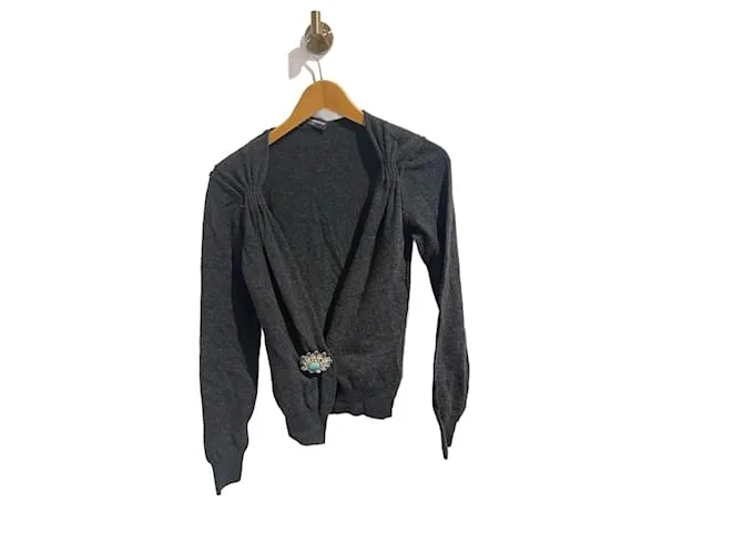 DOLCE & GABBANA Punto Camiseta.ESO 38 Cachemira Gris 