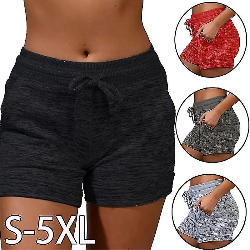 Fashion Women's Quick-drying Yoga Pants Sports High Waist Drawstring Shorts Casual Stretch Shorts Fitness Running Shorts