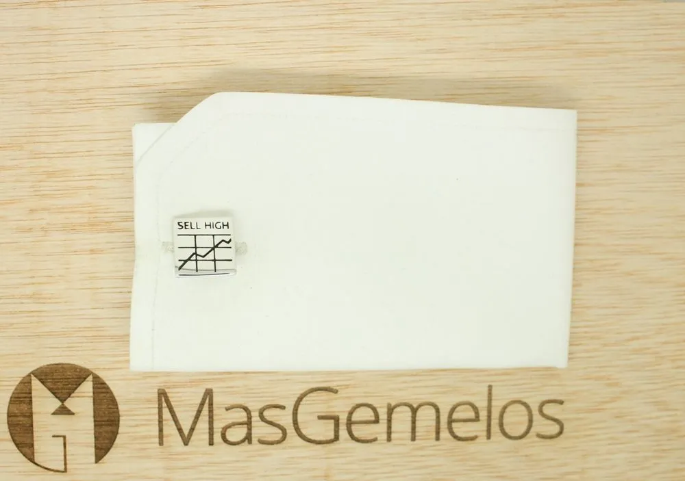 Gemelos de camisa Cuadrado Wall Street Plata 925