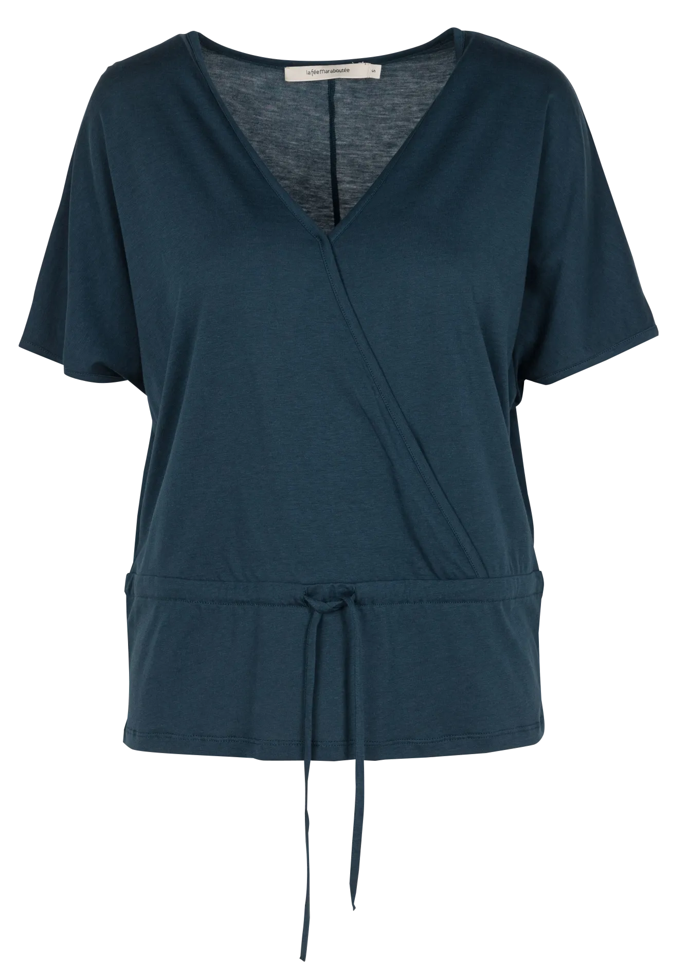 LA FEE MARABOUTEE Camiseta holgada con efecto cruzado en azul