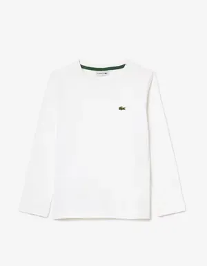 Lacoste Camiseta de manga larga de punto de algodón