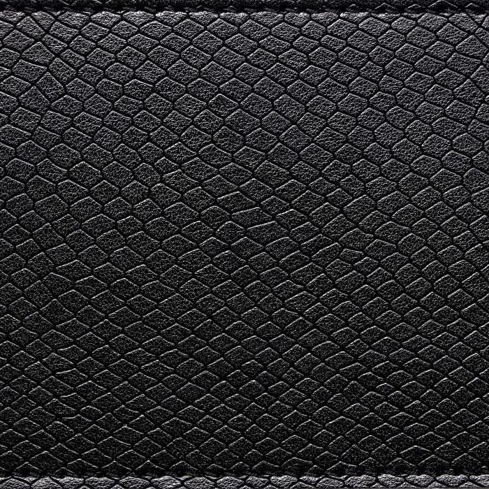 Manguito plano negro tejido sintético estampado snake