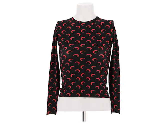 MARINE SERRE  Tops T.International S Polyester Negro 