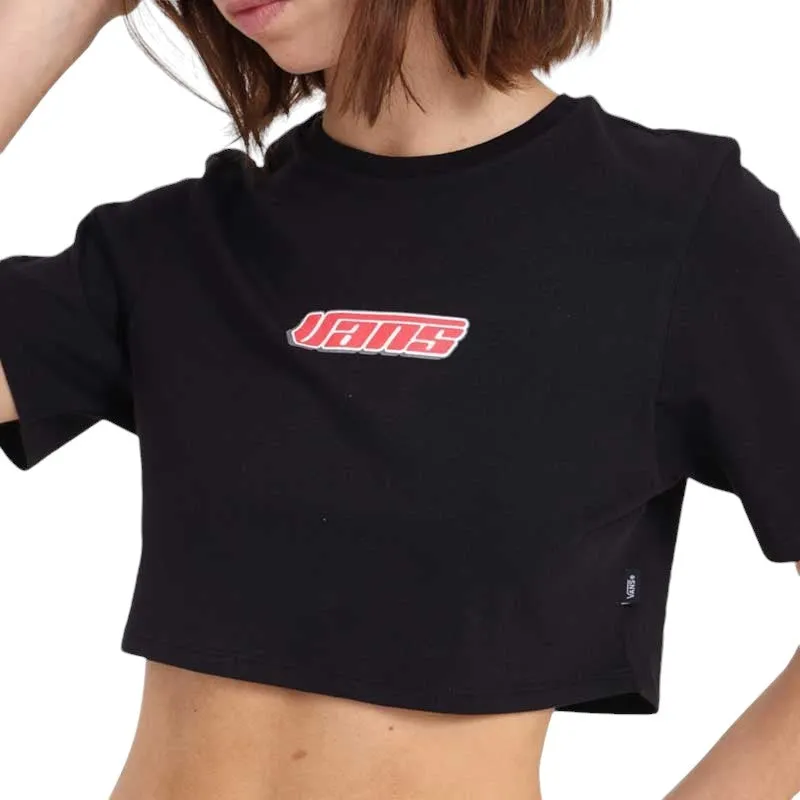 Remera Vans Mujer Retro V Crew Crop II Negro