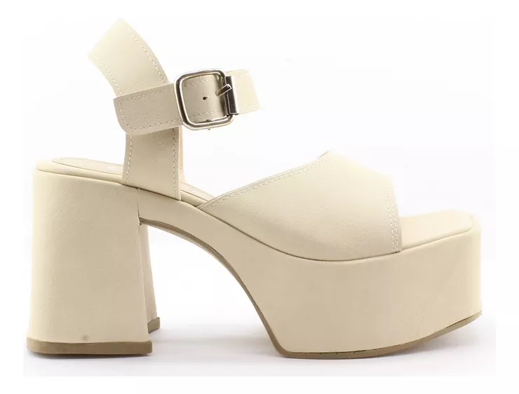 Sandalias Cherie Dama Mujer Taco Ancho Cher-115-s Carg