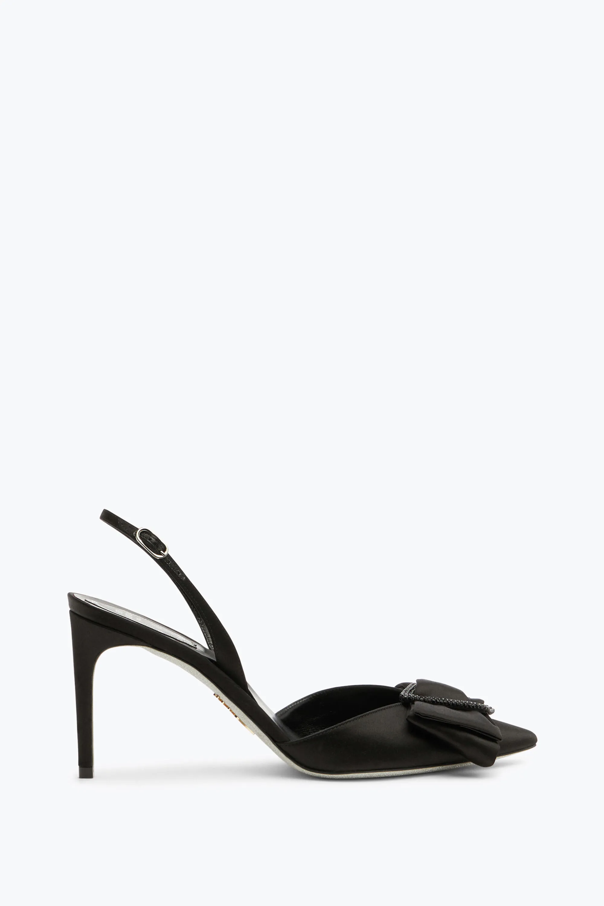 Slingback Sara Negro Con Pedrería 80